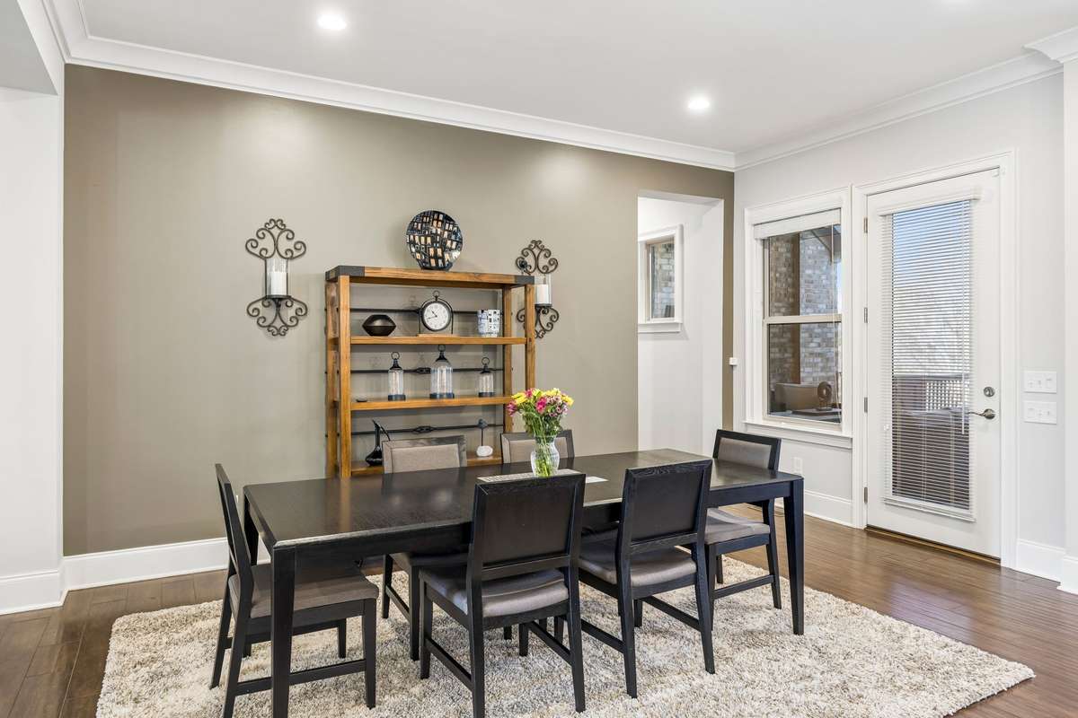 The spacious eat-in area makes for easy entertaining in this home.