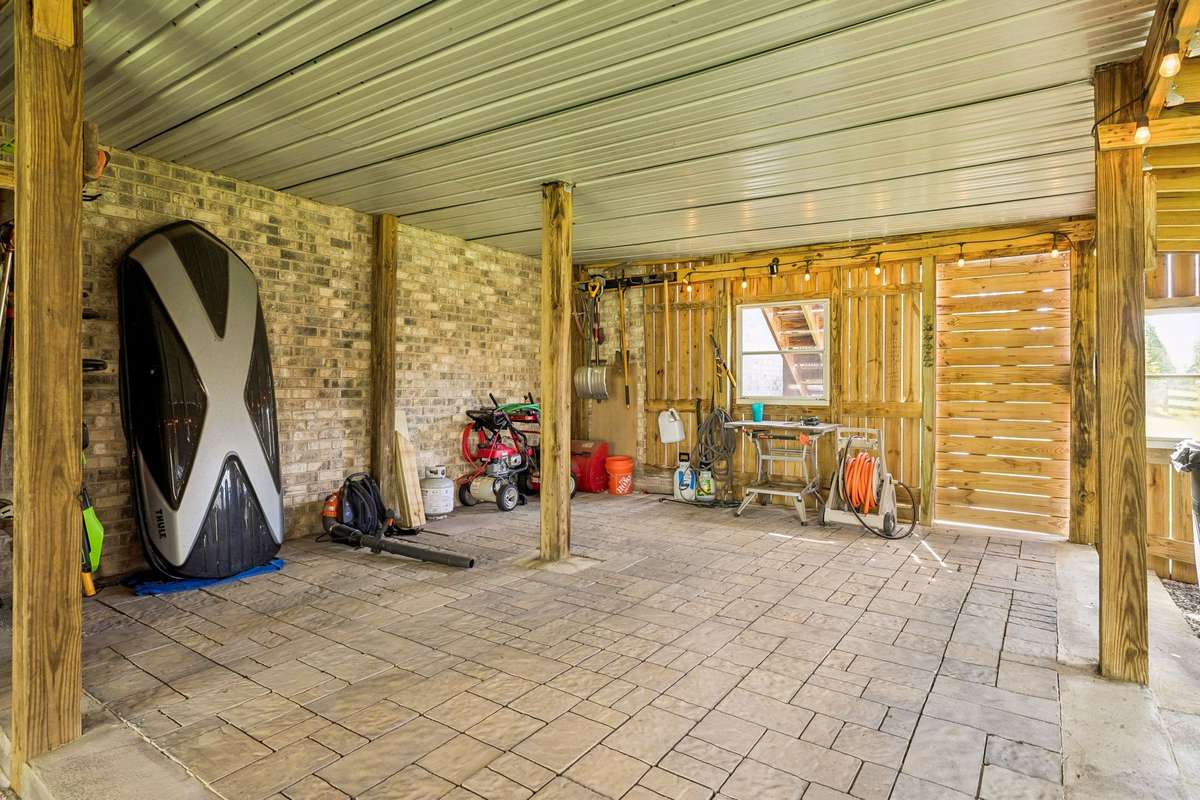 Concrete pad for easy storage or play