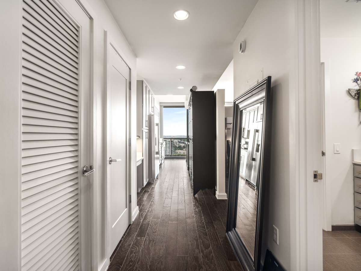 True Entry way with plenty of art wall space