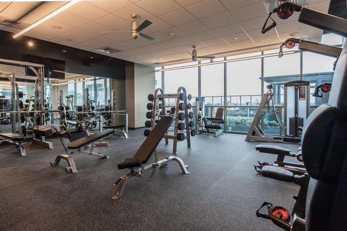 No excuses!  3800 Sq Ft fitness room with everything you need including two peloton bikes, spin bikes, separate yoga/bar/stretching room with flex flooring to keep you fit as a fiddle