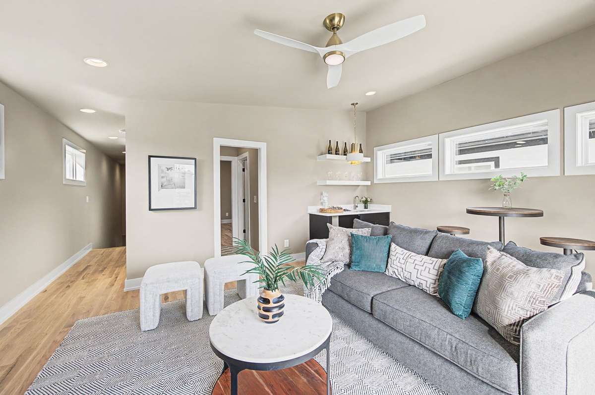 Includes a wet bar ready for your refrigerator