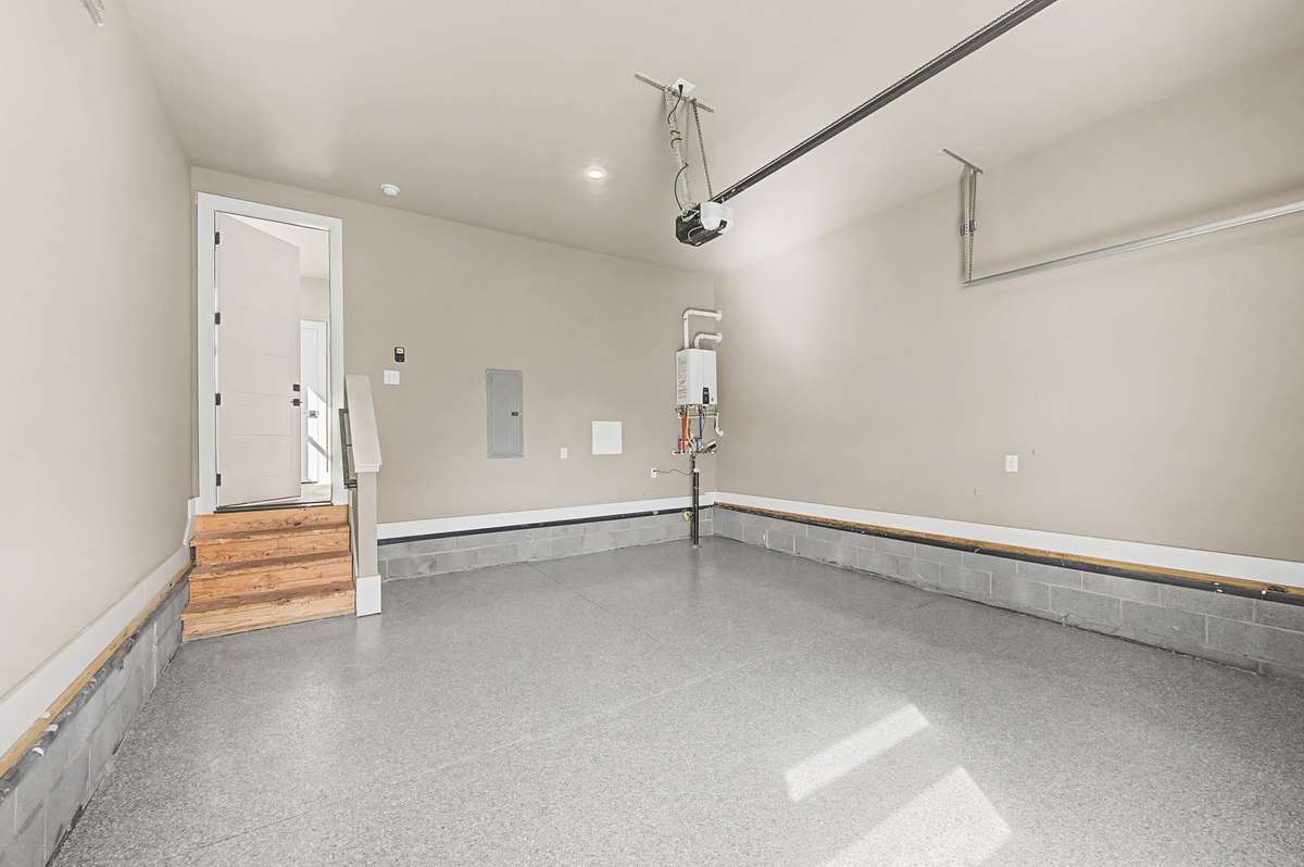 Epoxy finished floor in two car attached garage