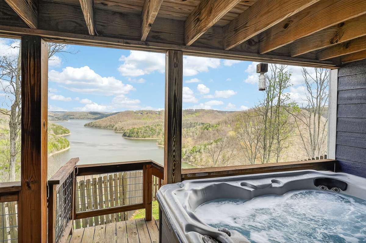 Lower level view from hottub