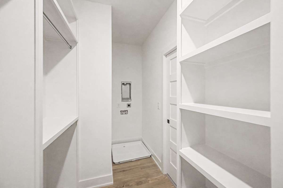 Room for a stackable washer/dryer combo