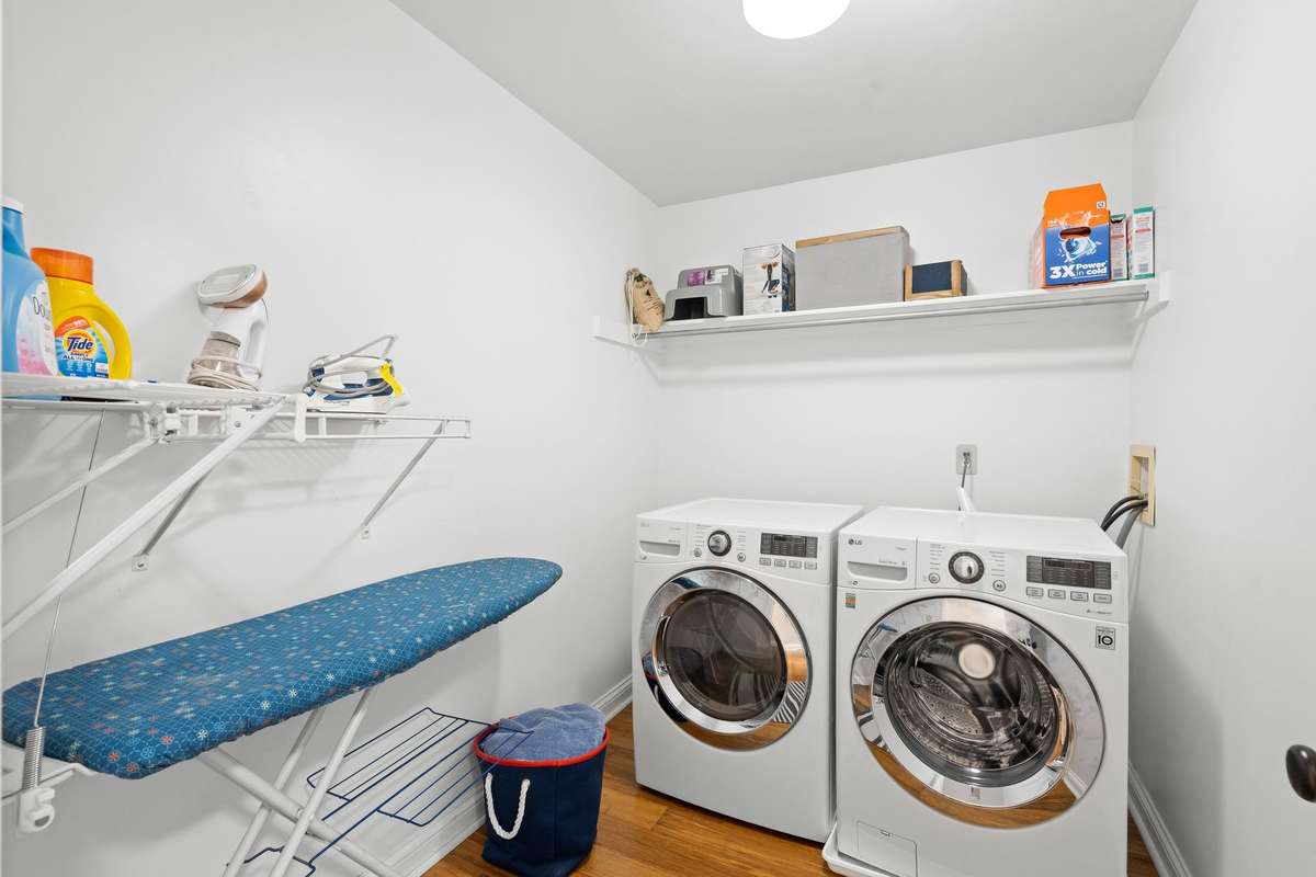 Laundry Room is located upstairs just down the hallway past the 3rd bedroom. Washer and Dry are negotiable!