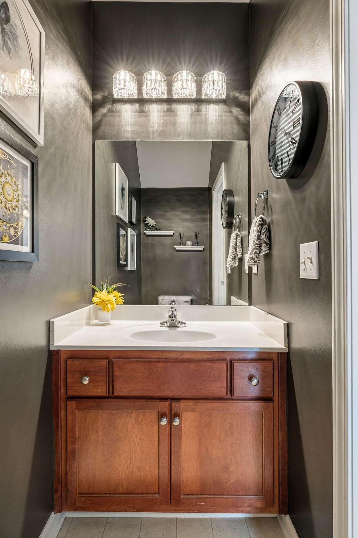 Half bath right off the kitchen.