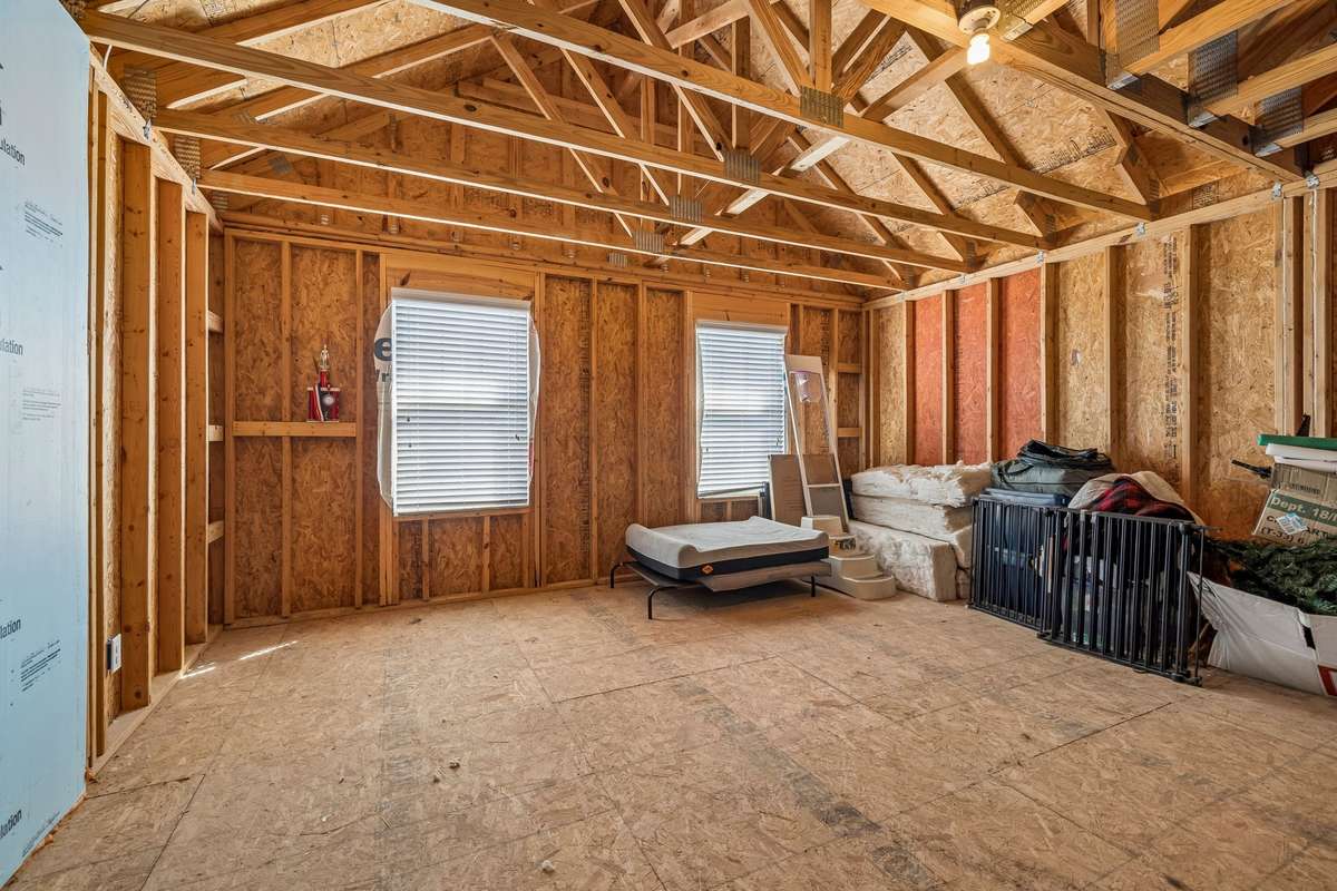 Here's a fun part:  This is extra space for storage OR finish it for more space!