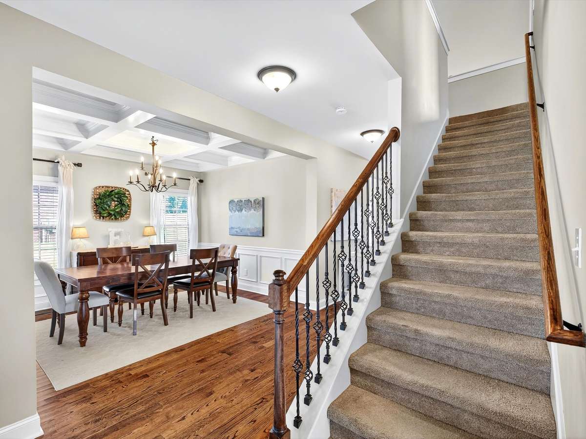 Formal dining room just off kitchen and living room
