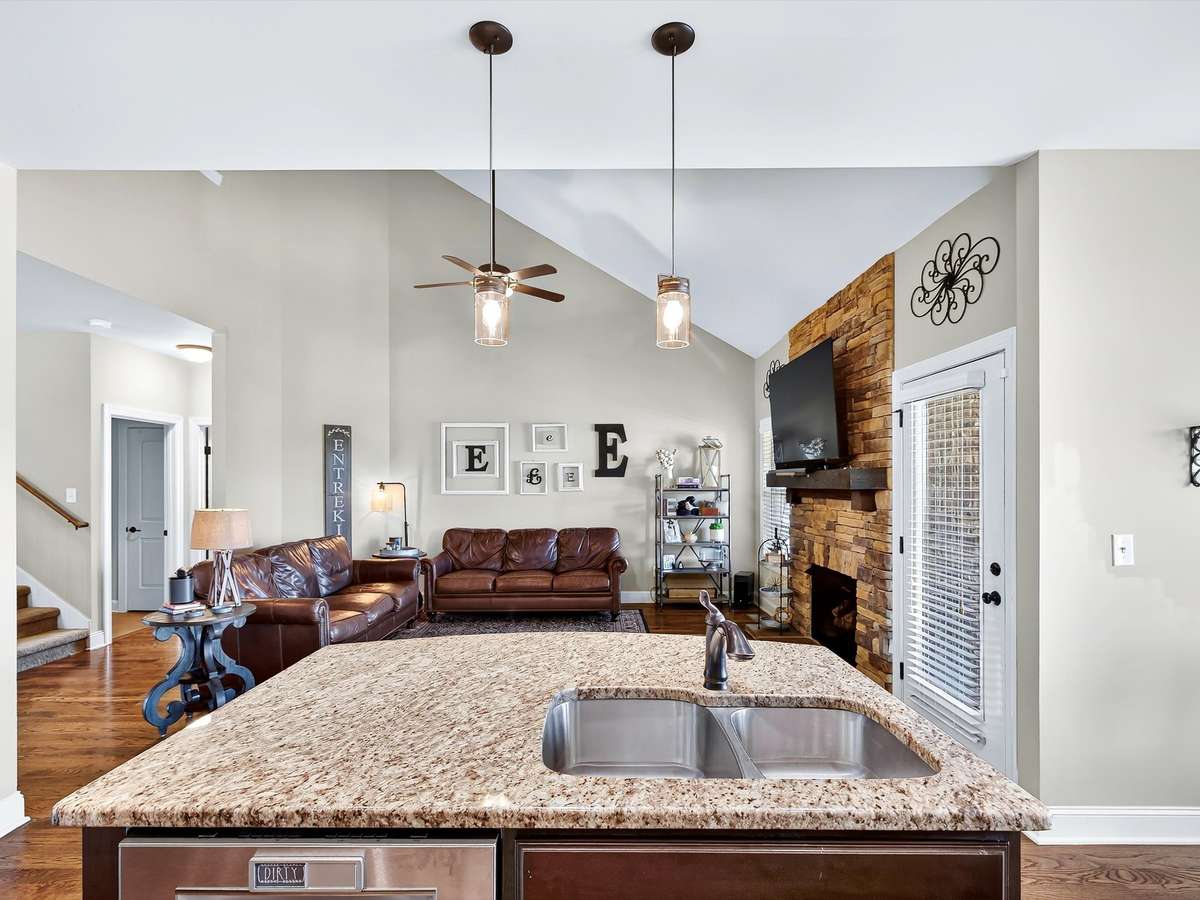 Great visibility from the kitchen, making it a great place for hosting watch parties for the big game.