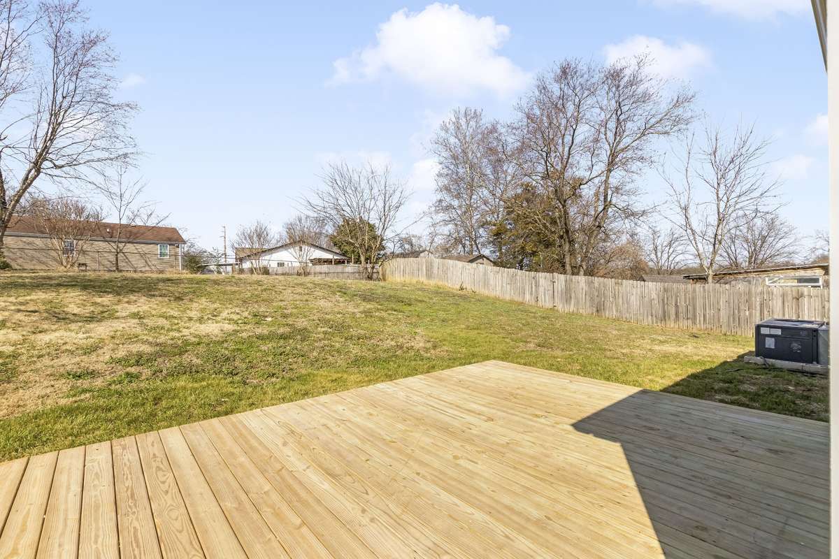 The new deck provides a great outdoor space for grilling or relaxing.