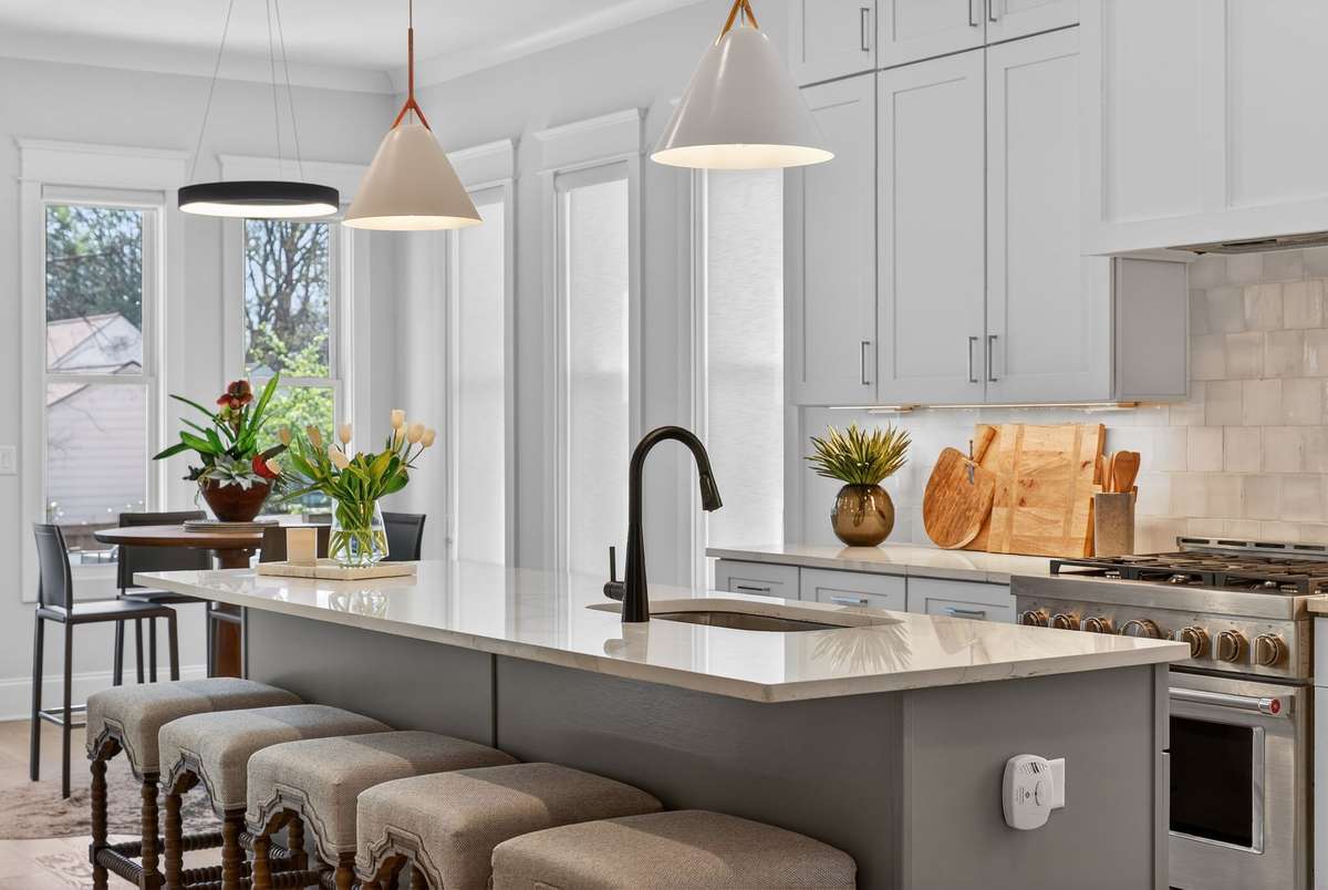 A bright and airy kitchen designed for both style and function.