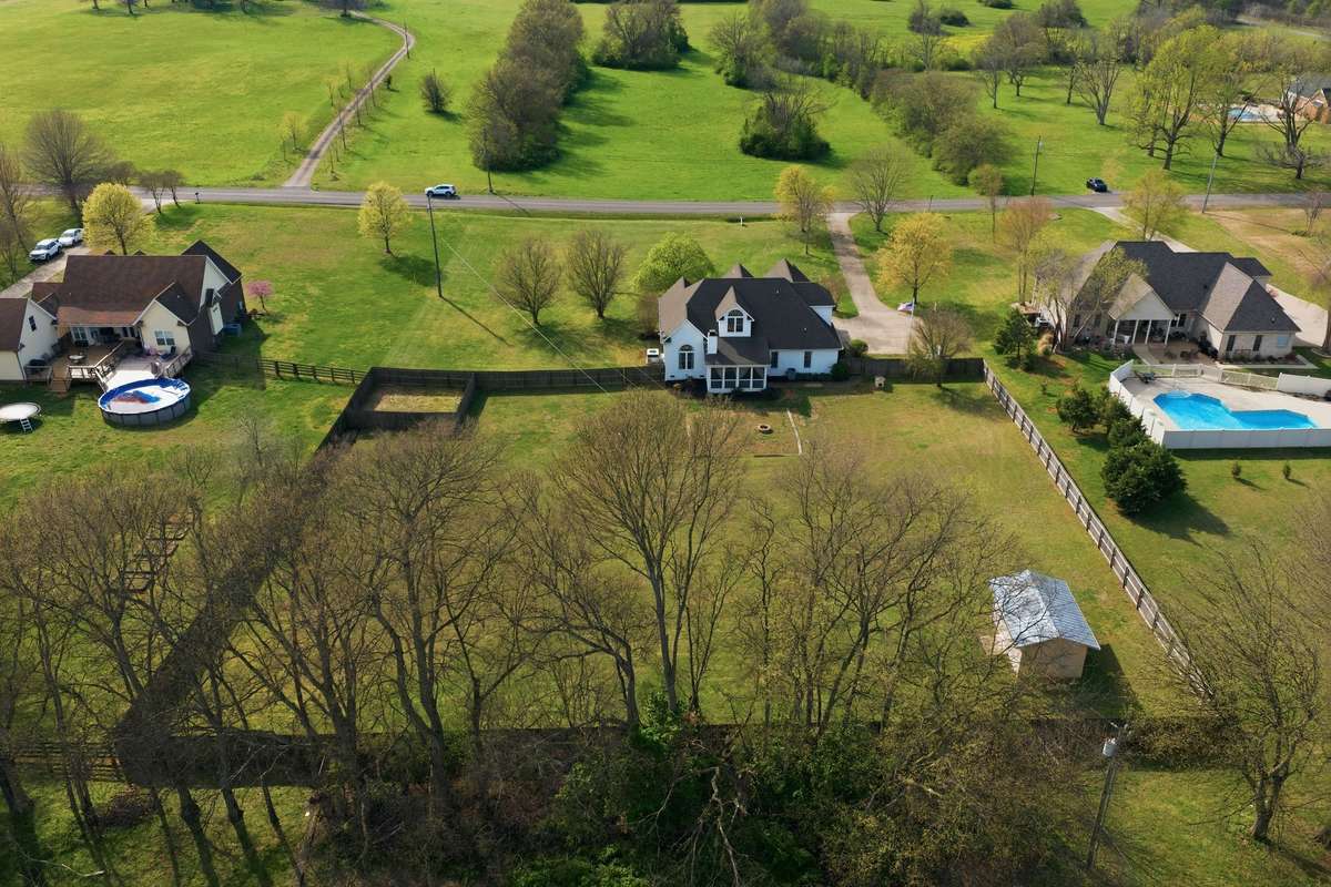 And finally, a farm-like setting that can’t be beat. The front porch offers wide-open, unblemished views as far as the eye can see.