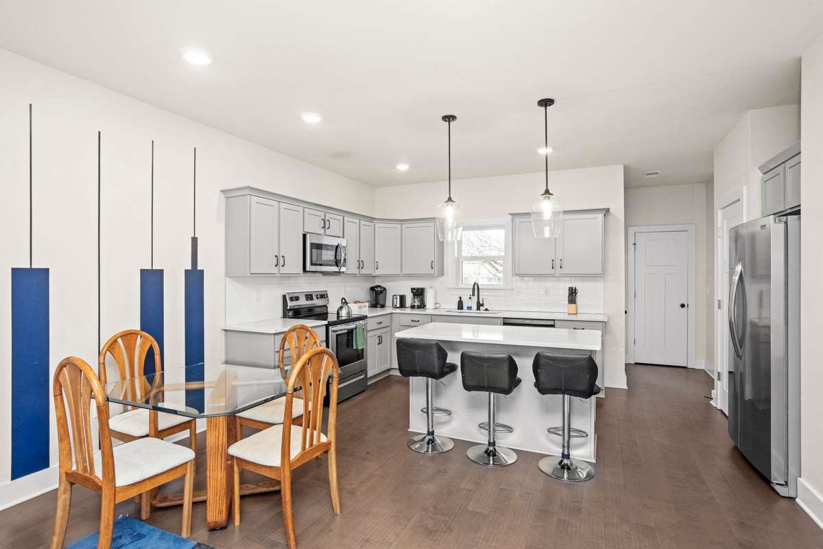 This AirBNB is by the airport. It has a music inspired theme.