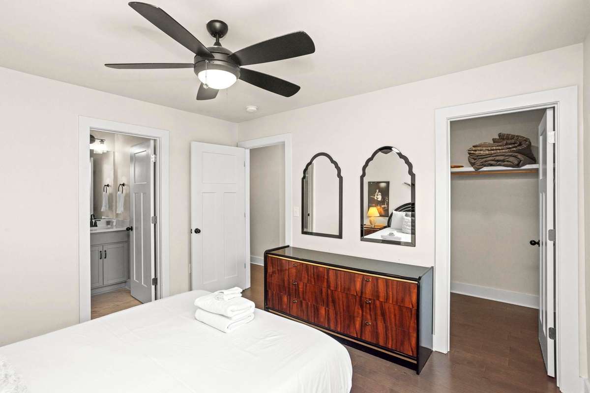 This AirBNB is by the airport. It has a music inspired theme.