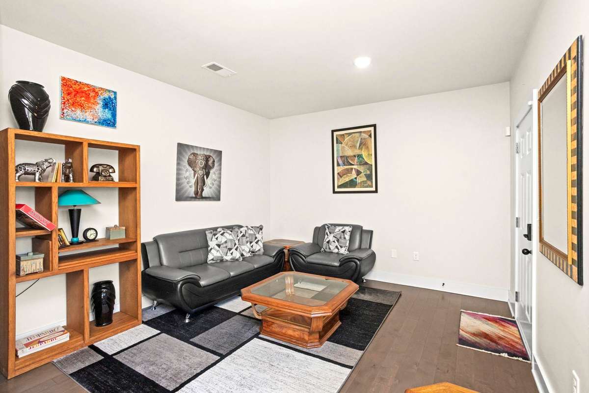 This AirBNB is by the airport. It has a music inspired theme.