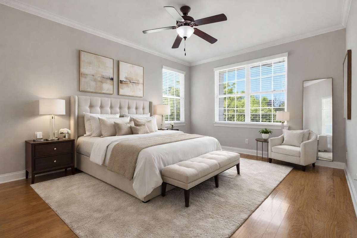 Primary Bedroom Virtual Staged