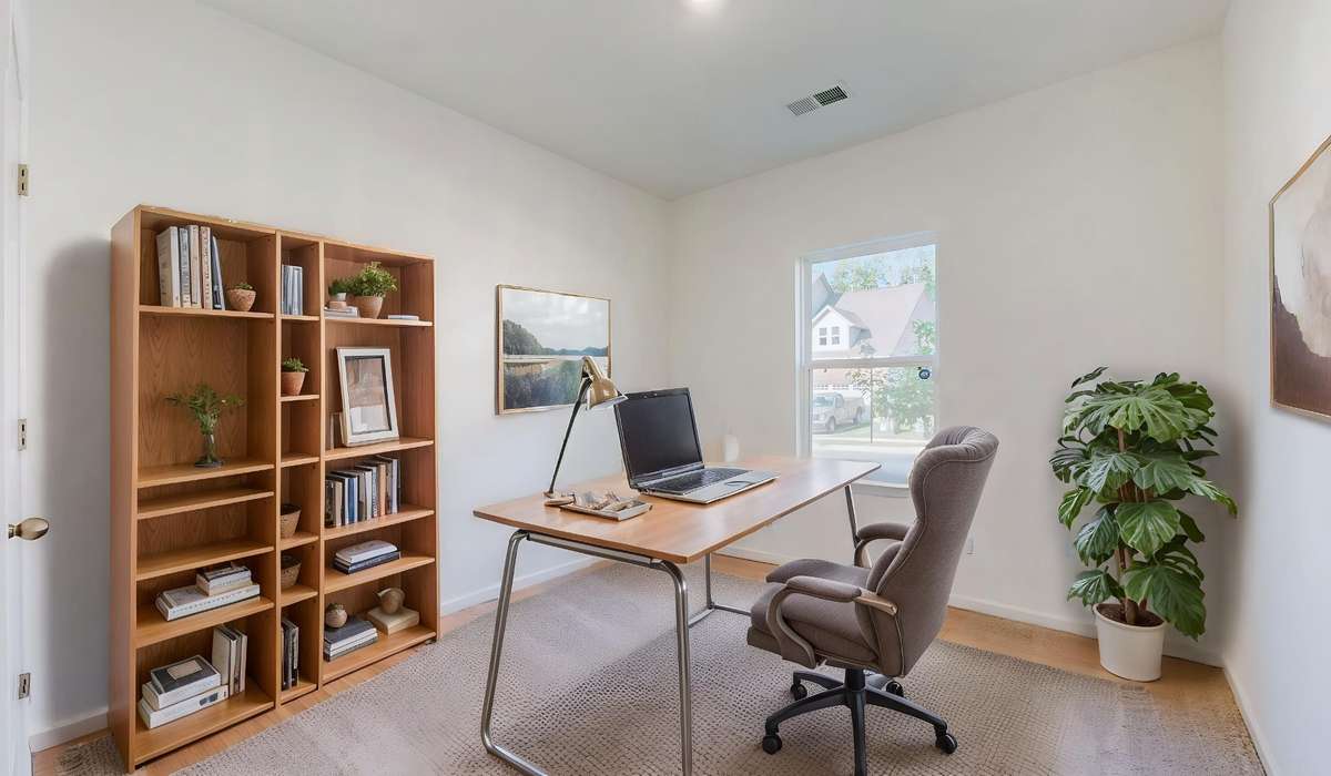 Bedroom on main level or could be home office. Picture has been virtually staged.