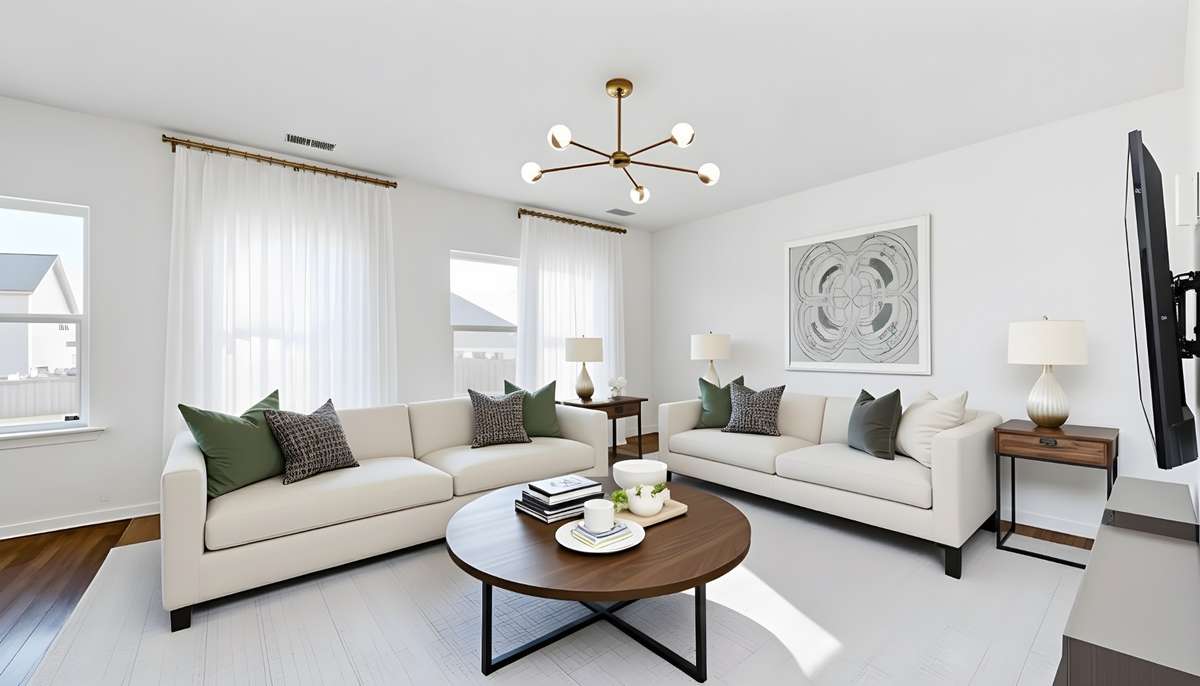 Room has been virtually staged.