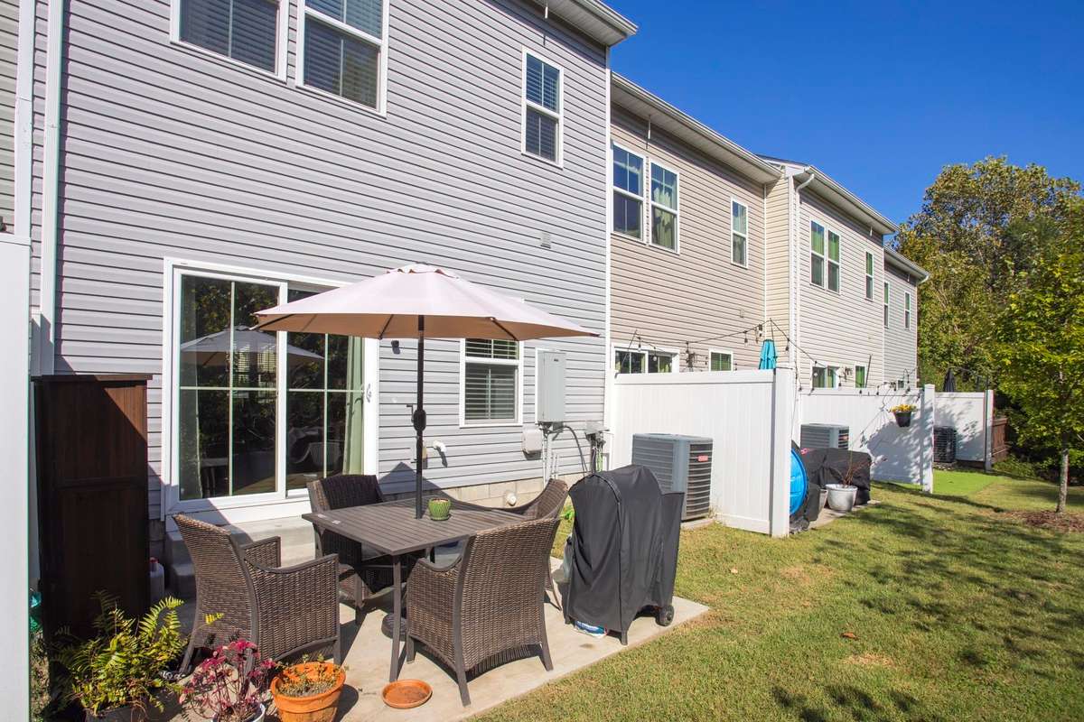 Back Patio with privacy behind.