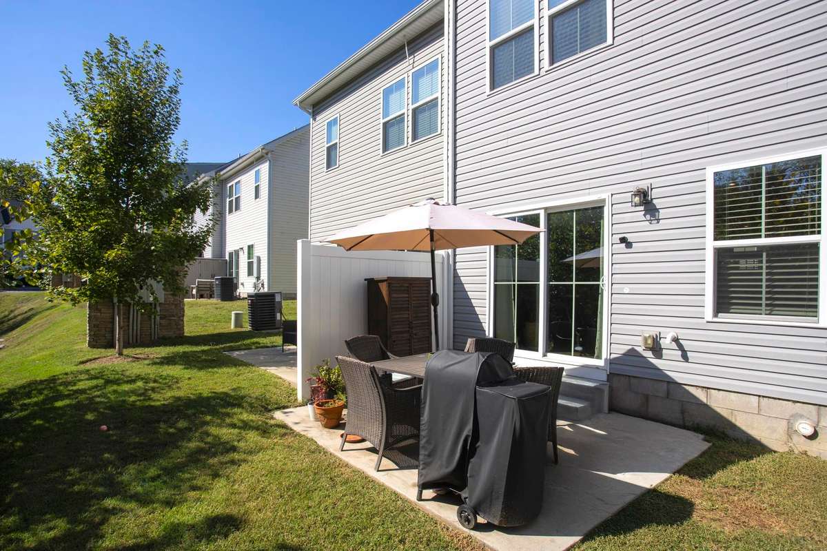 Back Patio with privacy behind.