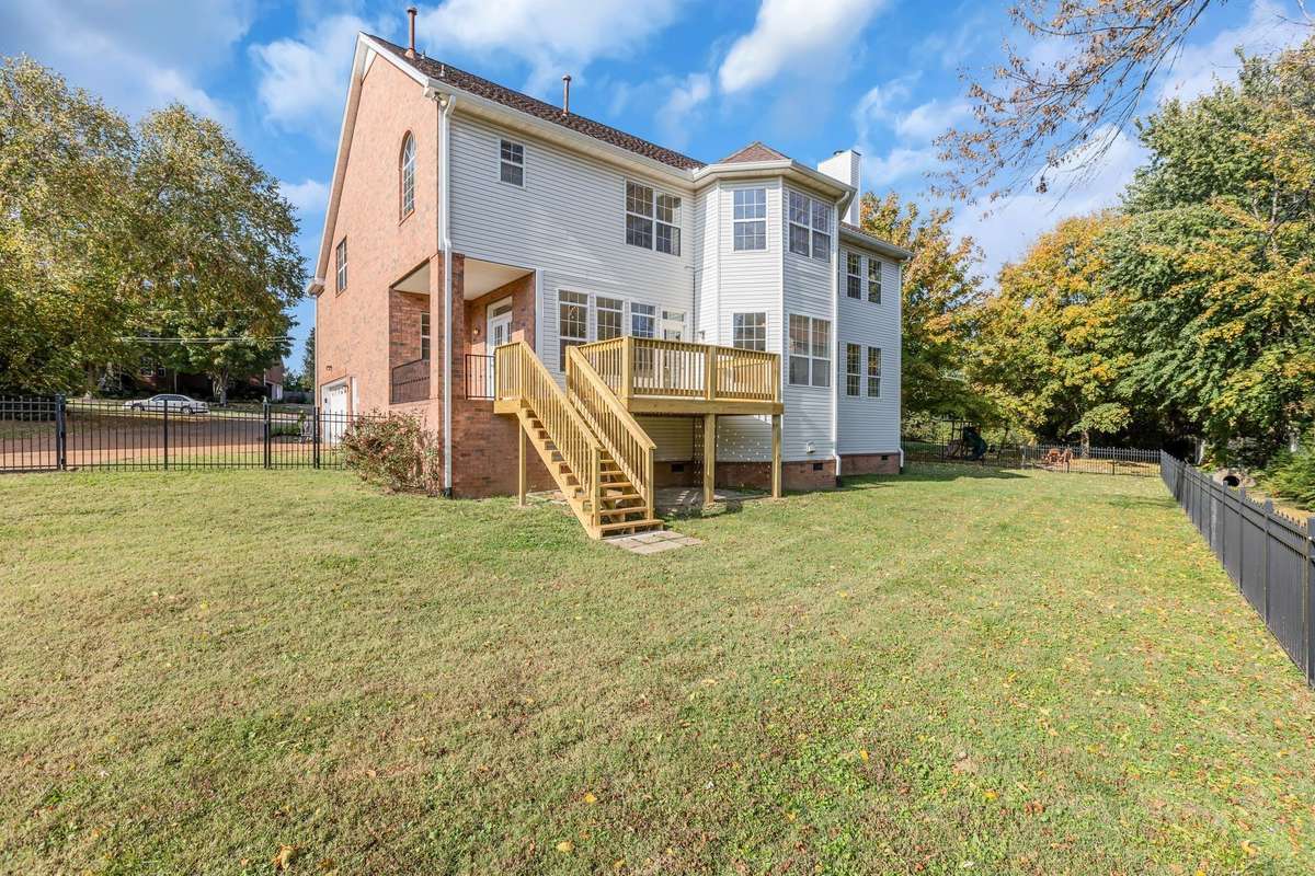 0.35 acre yard has easy access to the New Deck and Covered Porch.