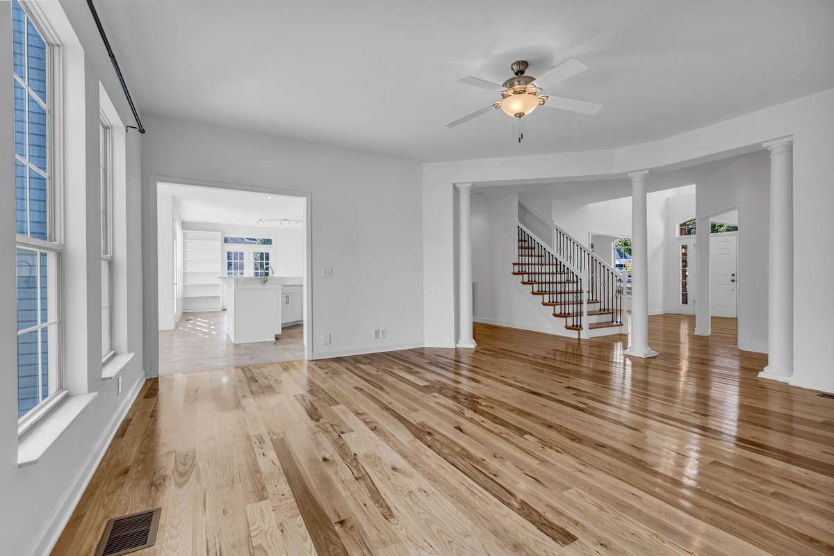 Den has large doorway into Kitchen for easy entertaining