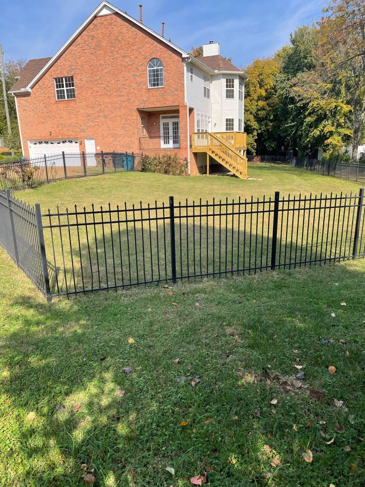 .35 acre yard completely fenced in the back.