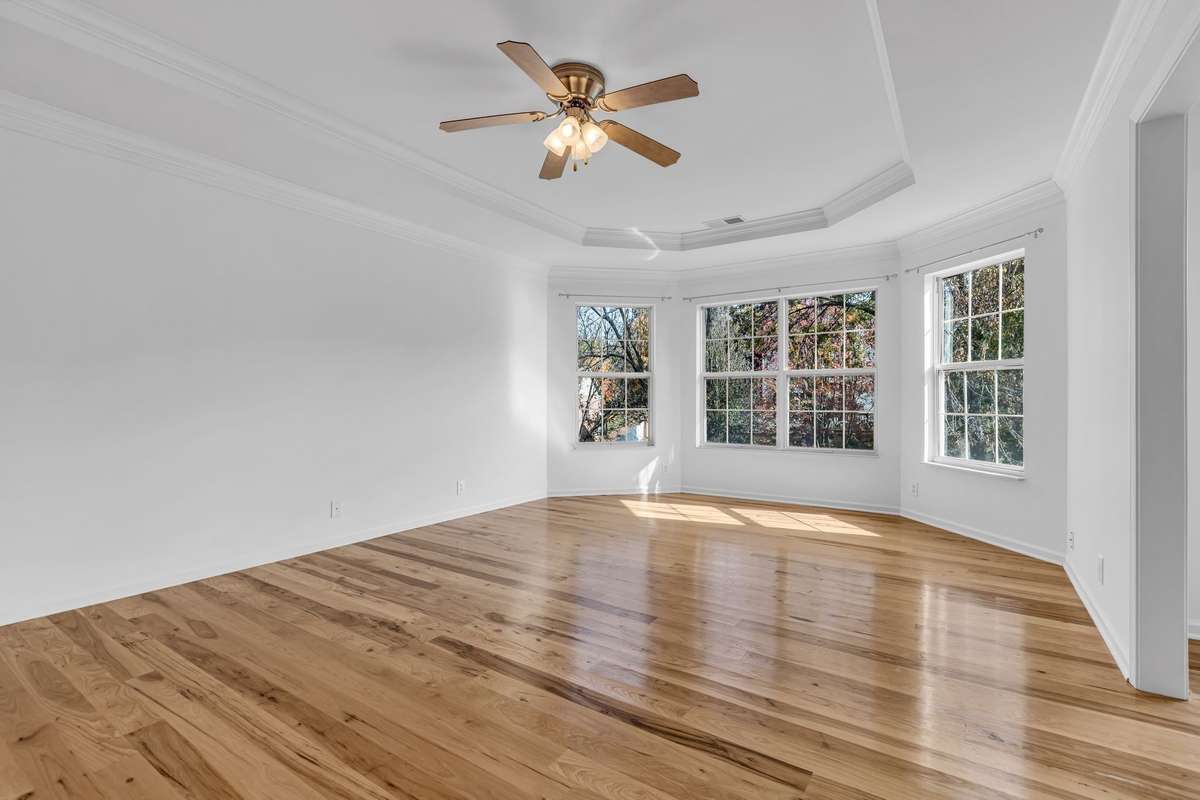 Bay Windows let in lots of sunshine for Master Bedroom.