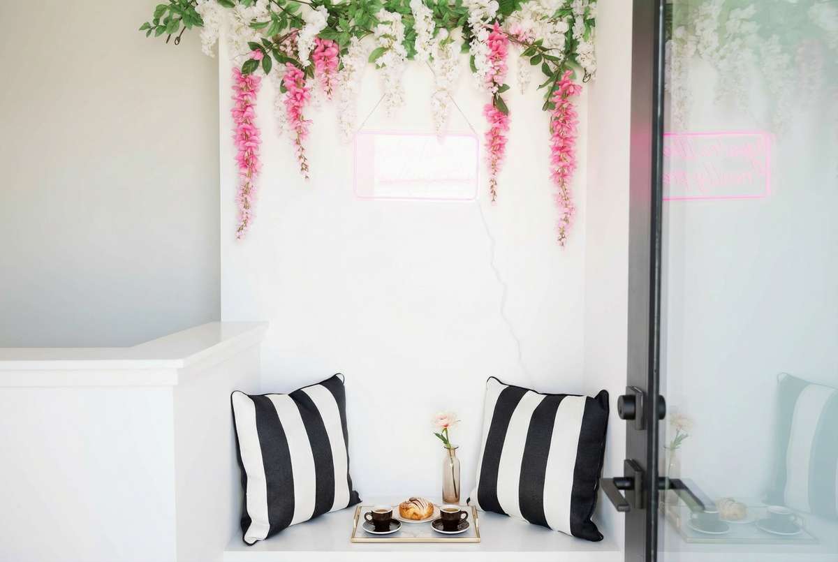 As you move to the rooftop, this cozy alcove invites you to have a seat.