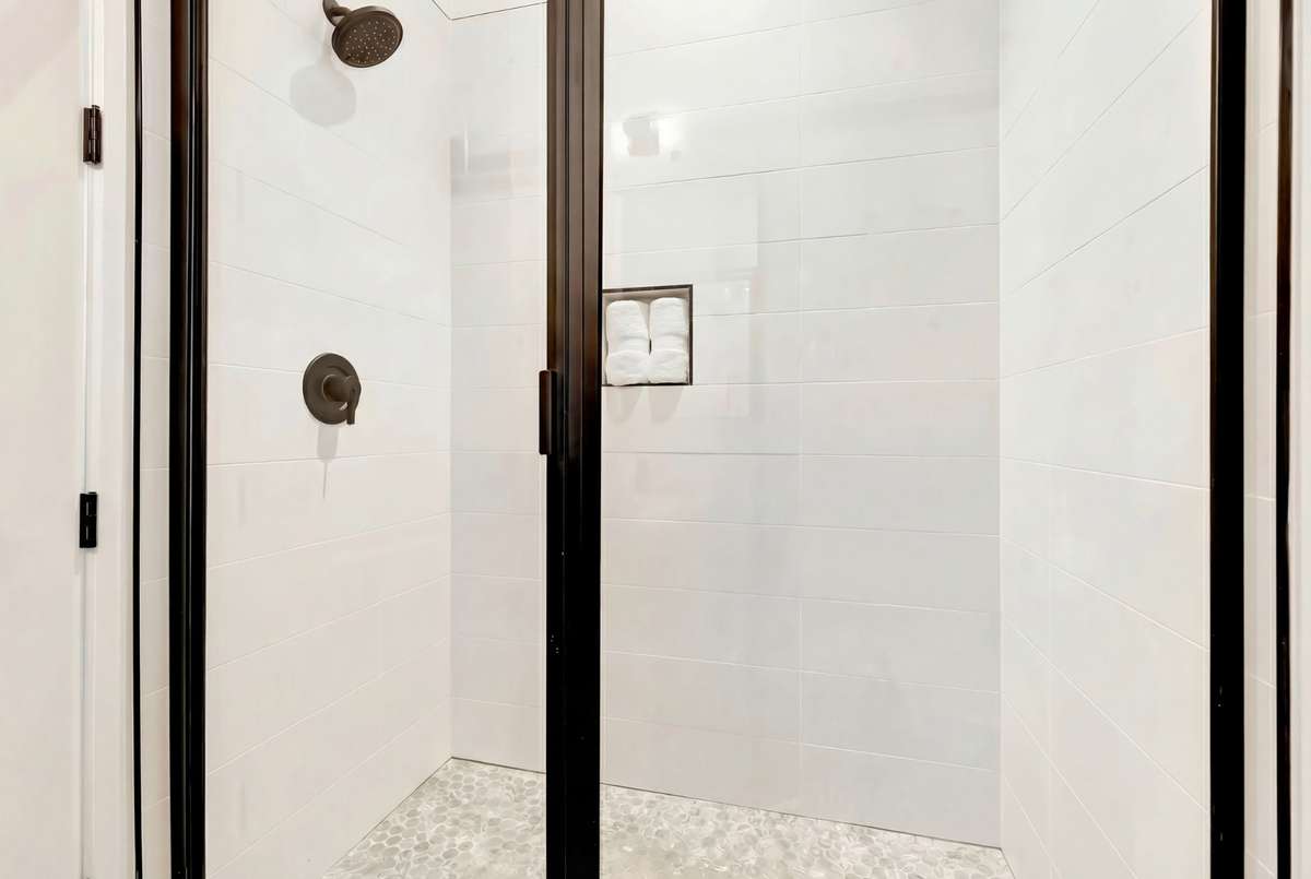 They'll also love the spacious walk-in shower!