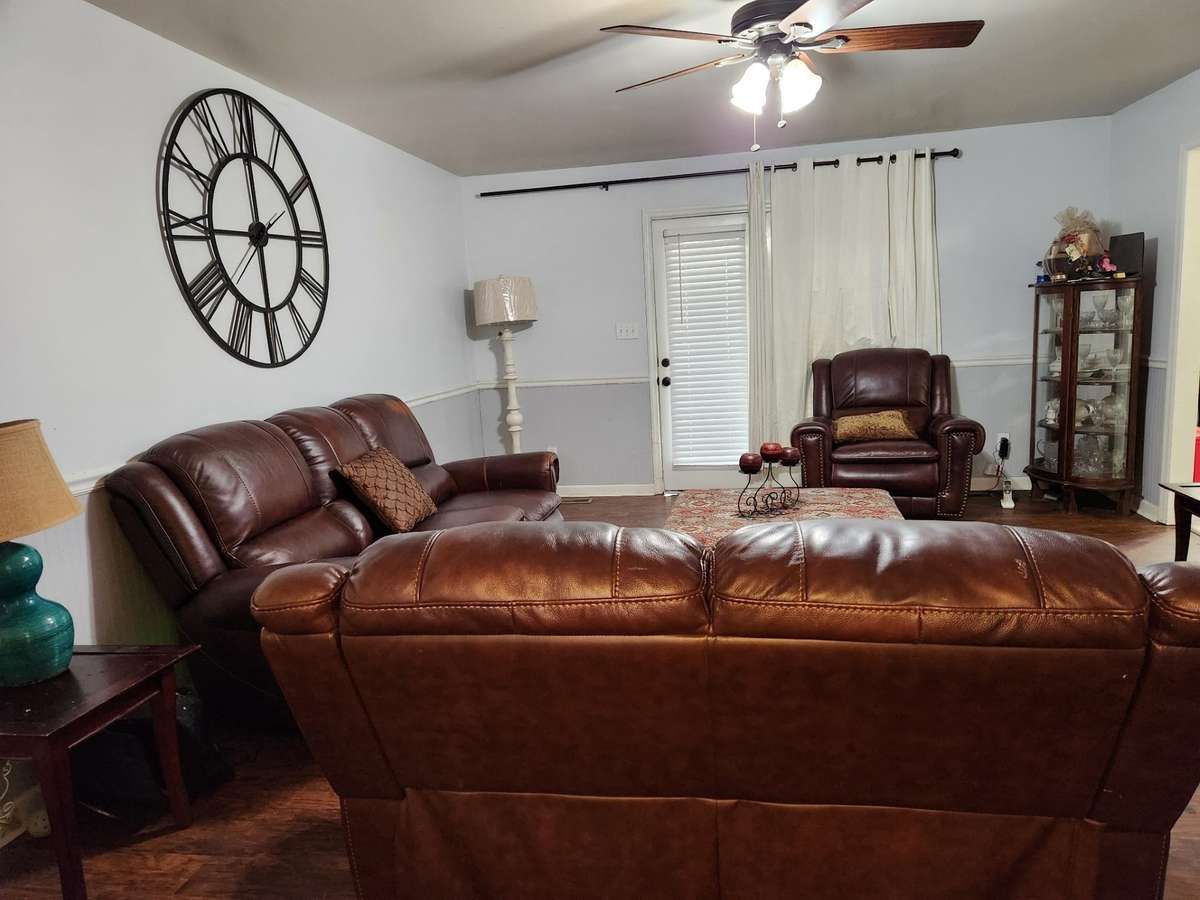 Newly painted great room with view of the spacious living areas!