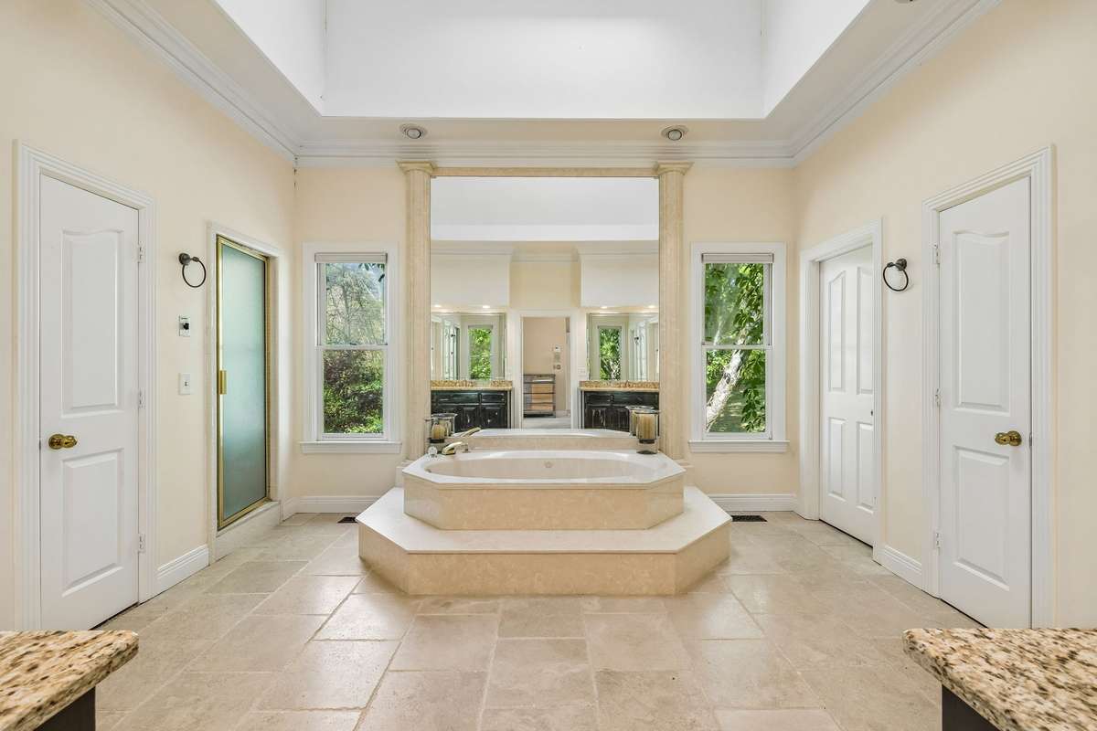 The space available here is terrific!  Double vanities, double linen closes and double walk in closets.