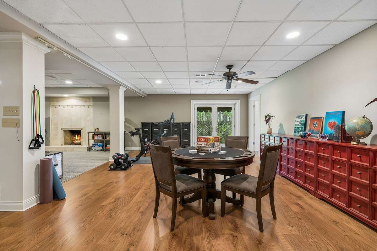 Virtual rendering ~ there is room for a game table, console, exercise equipment