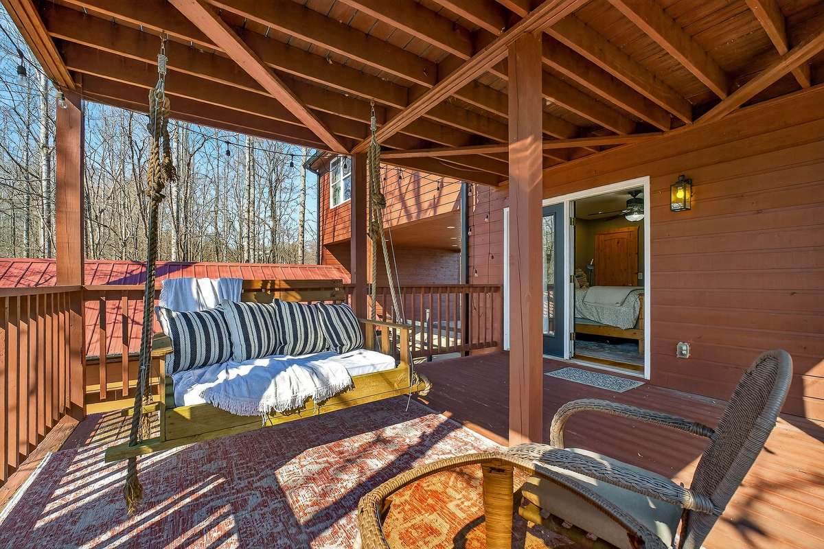 This patio is right off the 2nd bedroom!