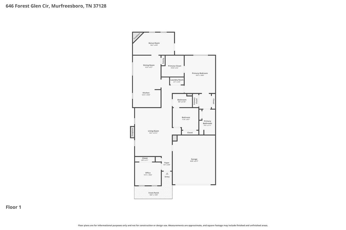 Floorplan-646 Forest Glen Circle, Murfreesboro, TN 37128