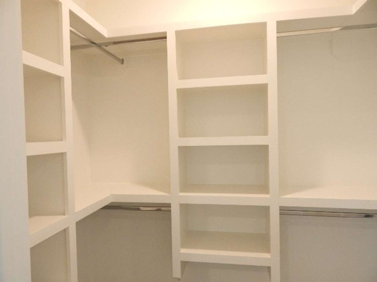 Walk in closet in master.