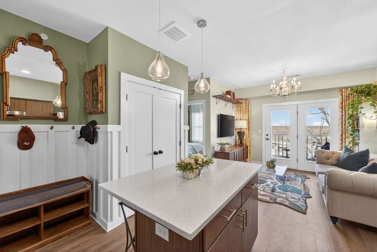 Entry Way, Kitchen and Living Room