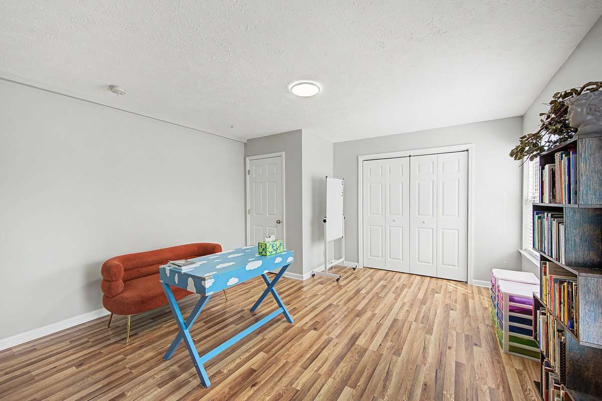 There is also a door to a small deck and the backyard.