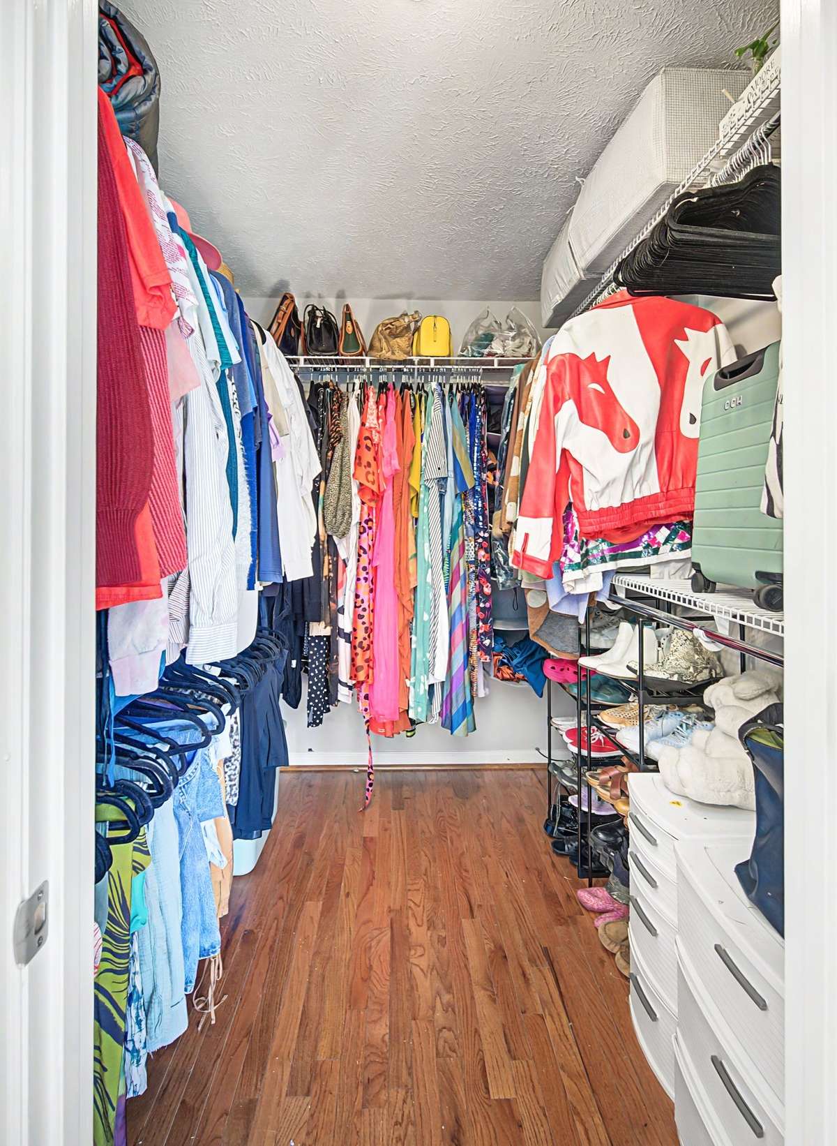 Wow again!  What an enormous walk-in closet off the primary bedroom.