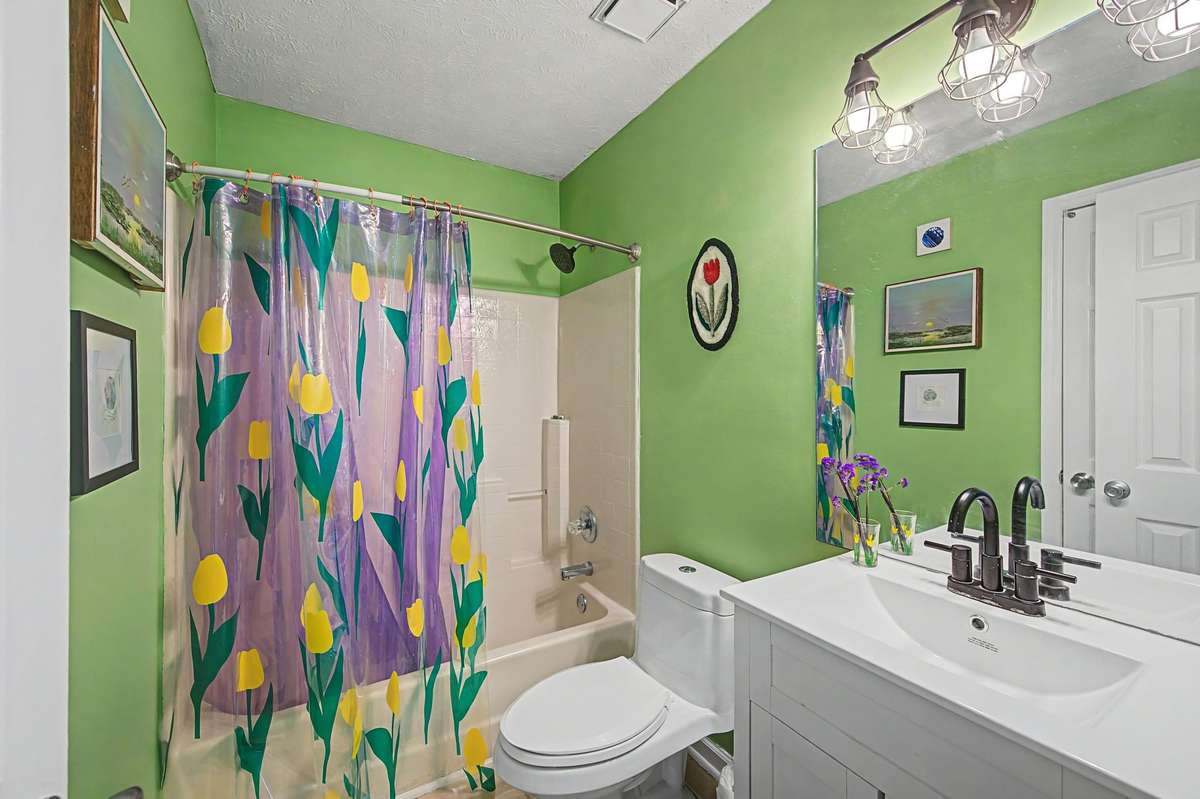 Renovated secondary bath.