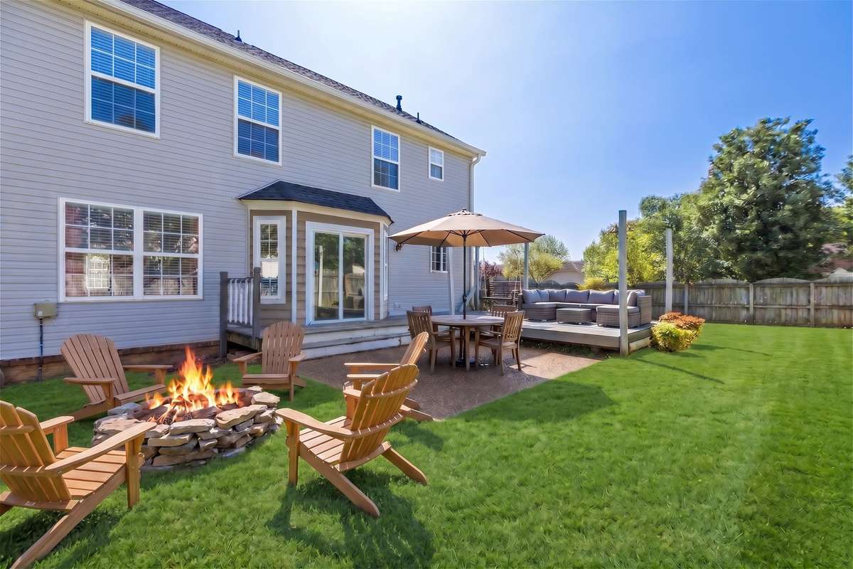 virtually staged outdoor living space