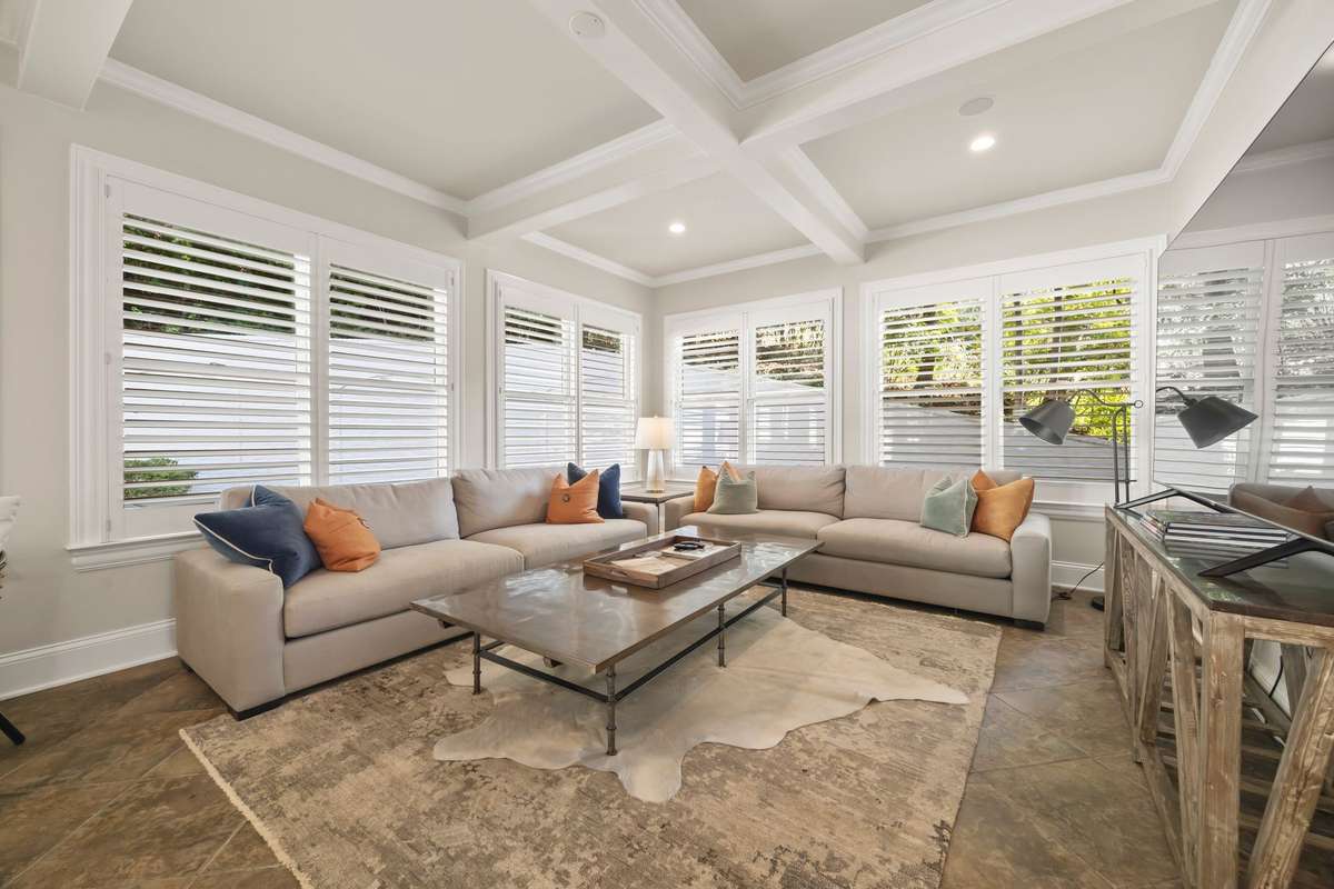 Currently a second sitting area, this space could easily be your casual dining space.