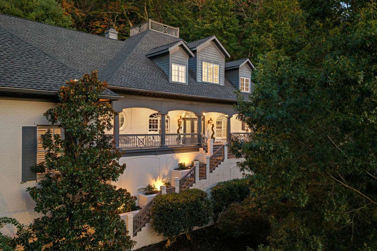 Landscaping lighting all the way around the home and driveway.