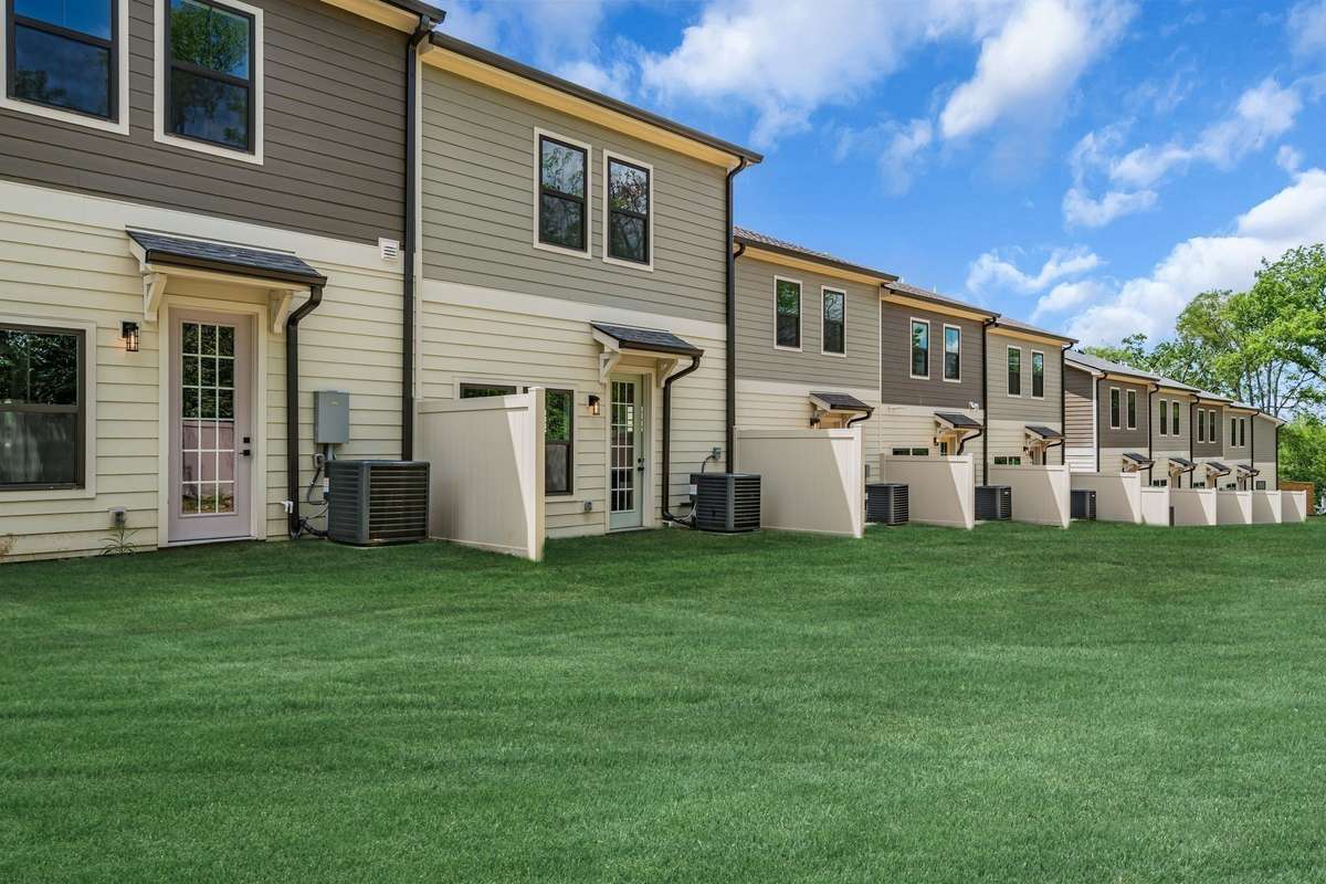 Backyards of the Aspen with the upgrade option of a fenced in 20' by 24' yard