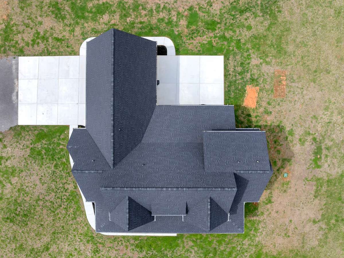 Drone view of the home