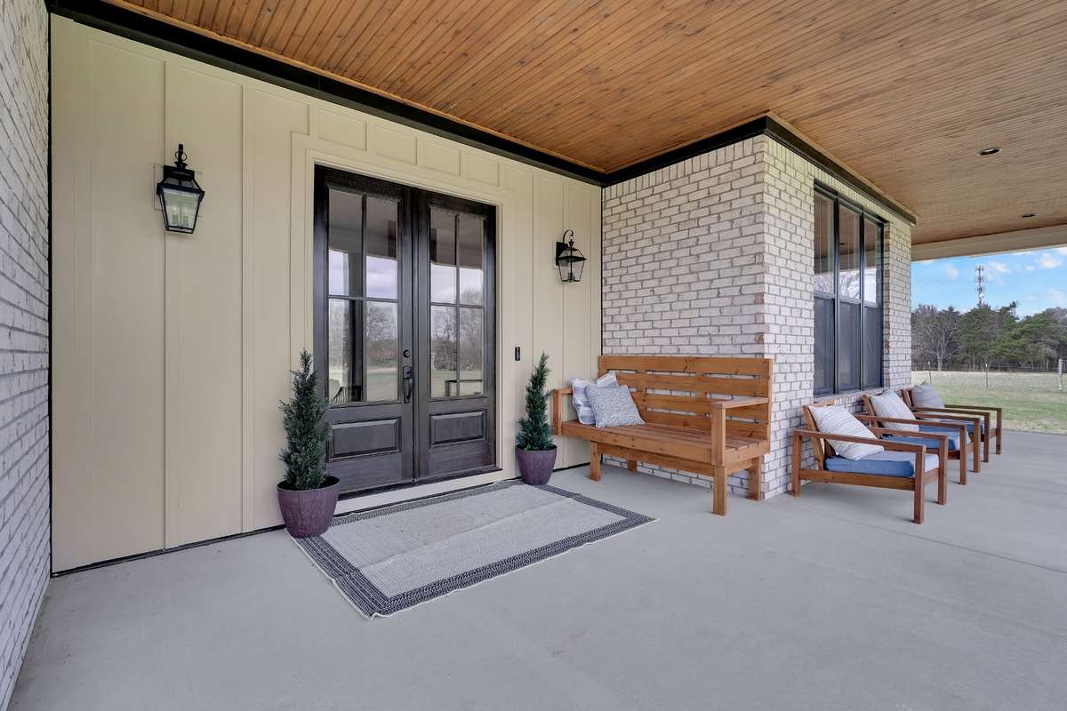Front Door
Love the wood accent ceiling
