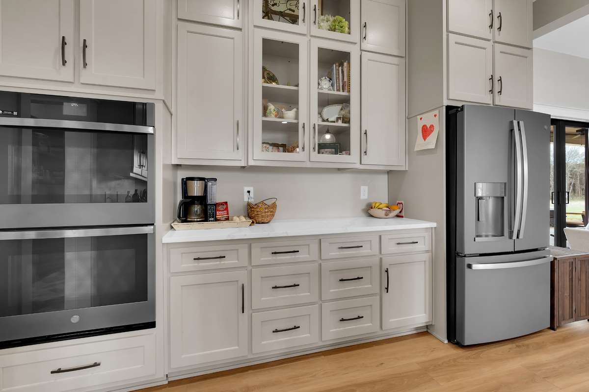 Double ovens and large refrigerator are all upgraded appliances
Lots of counter space and cabinets