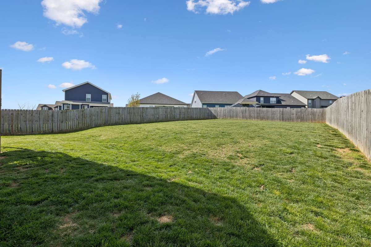 Large Fenced in Backyard.