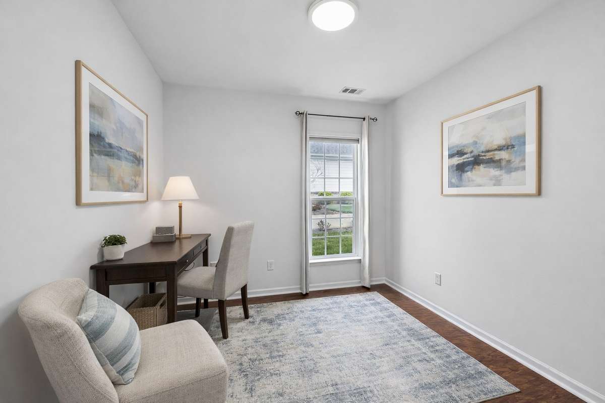 This FLEX ROOM has been digitally staged with furniture. What would YOU use this room for?