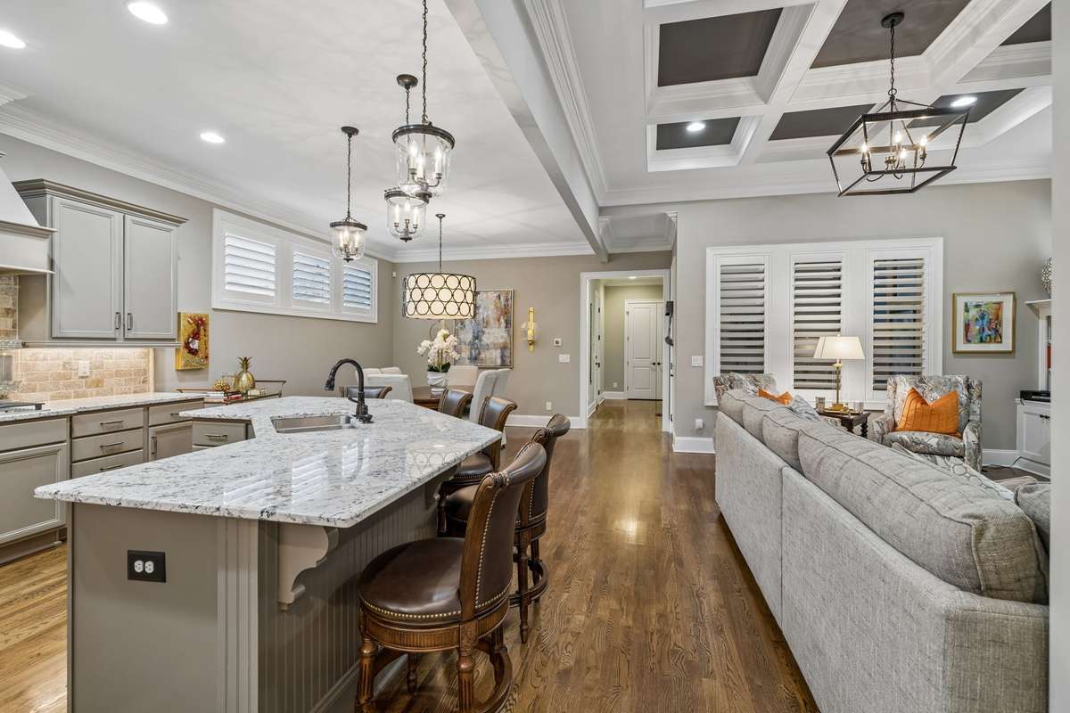 Large living area designed for entertaining.